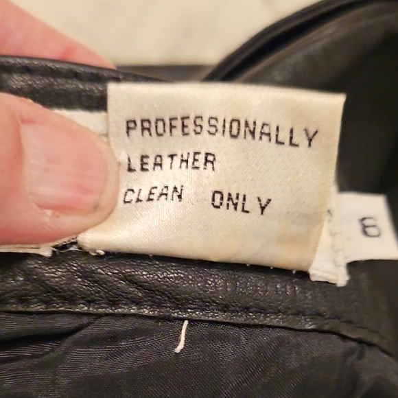 Lady France Genuine Black Leather Skirt- Size 6 - Picture 4 of 9